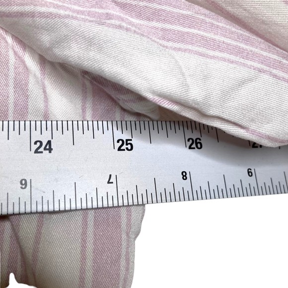 Torrid Women's Challis Striped Tunic Top Faux Button Up Size 3 Tie At Waist - Picture 7 of 12